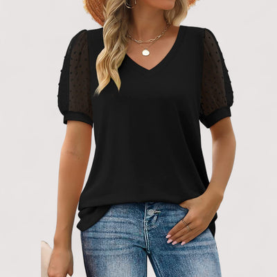 Ilse™ | Transparent V-Neck Top