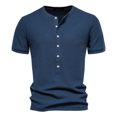 Kenneth™ | Cotton T-Shirt with Buttons