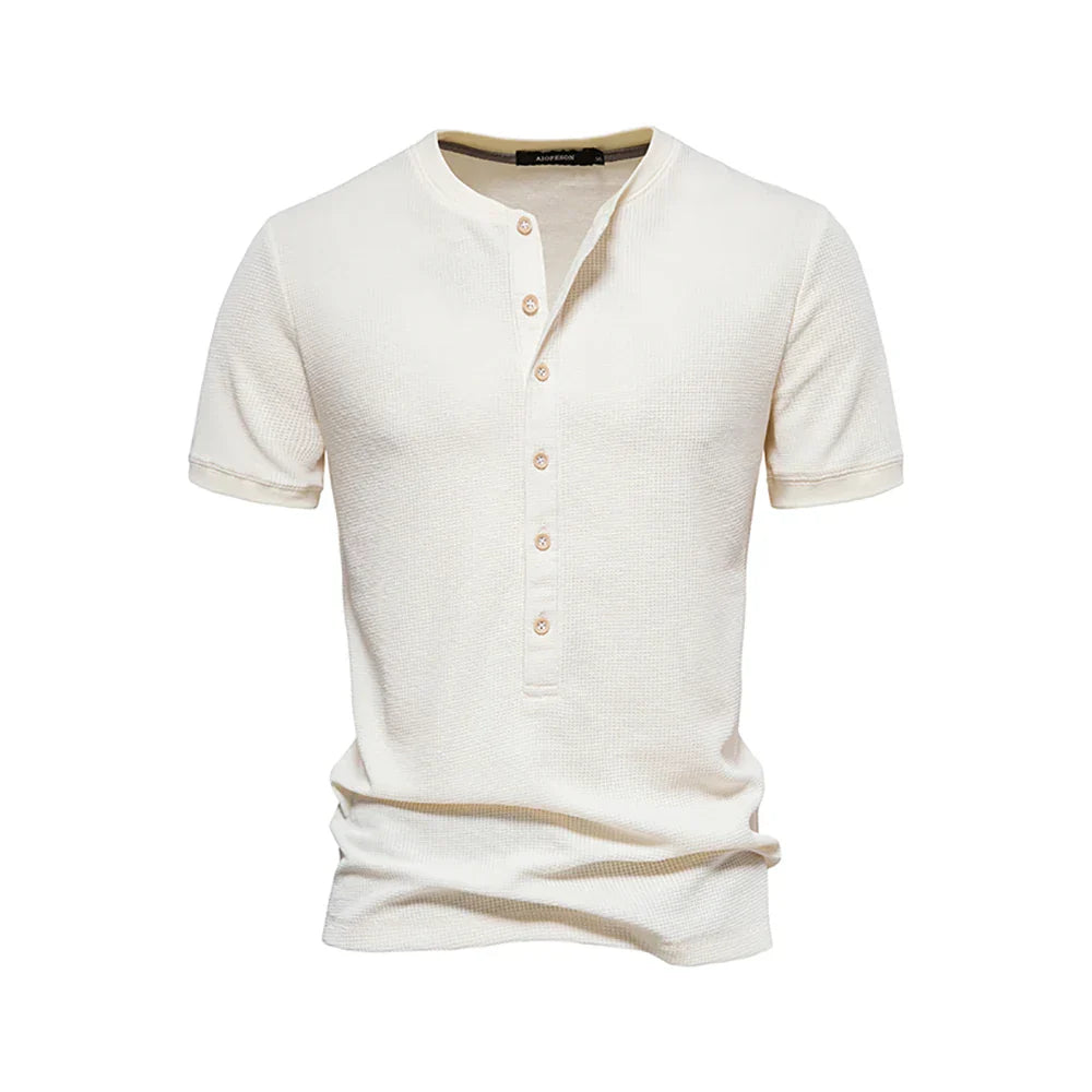 Kenneth™ | Cotton T-Shirt with Buttons