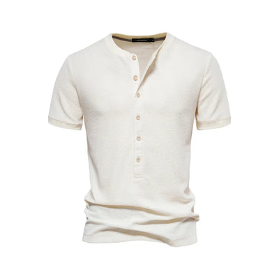 Kenneth™ | Cotton T-Shirt with Buttons