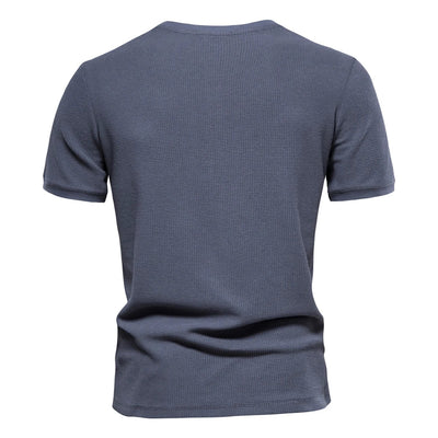 Kenneth™ | Cotton T-Shirt with Buttons