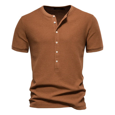 Kenneth™ | Cotton T-Shirt with Buttons
