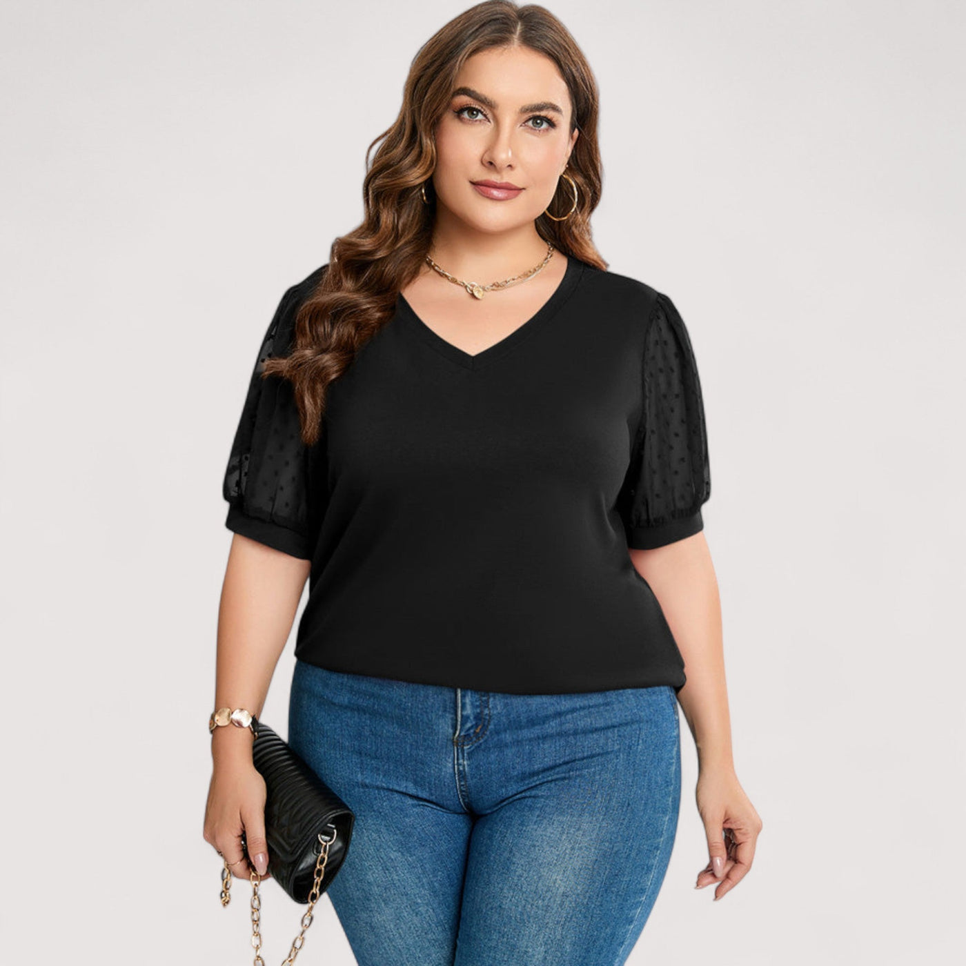 Ilse™ | Transparent V-Neck Top
