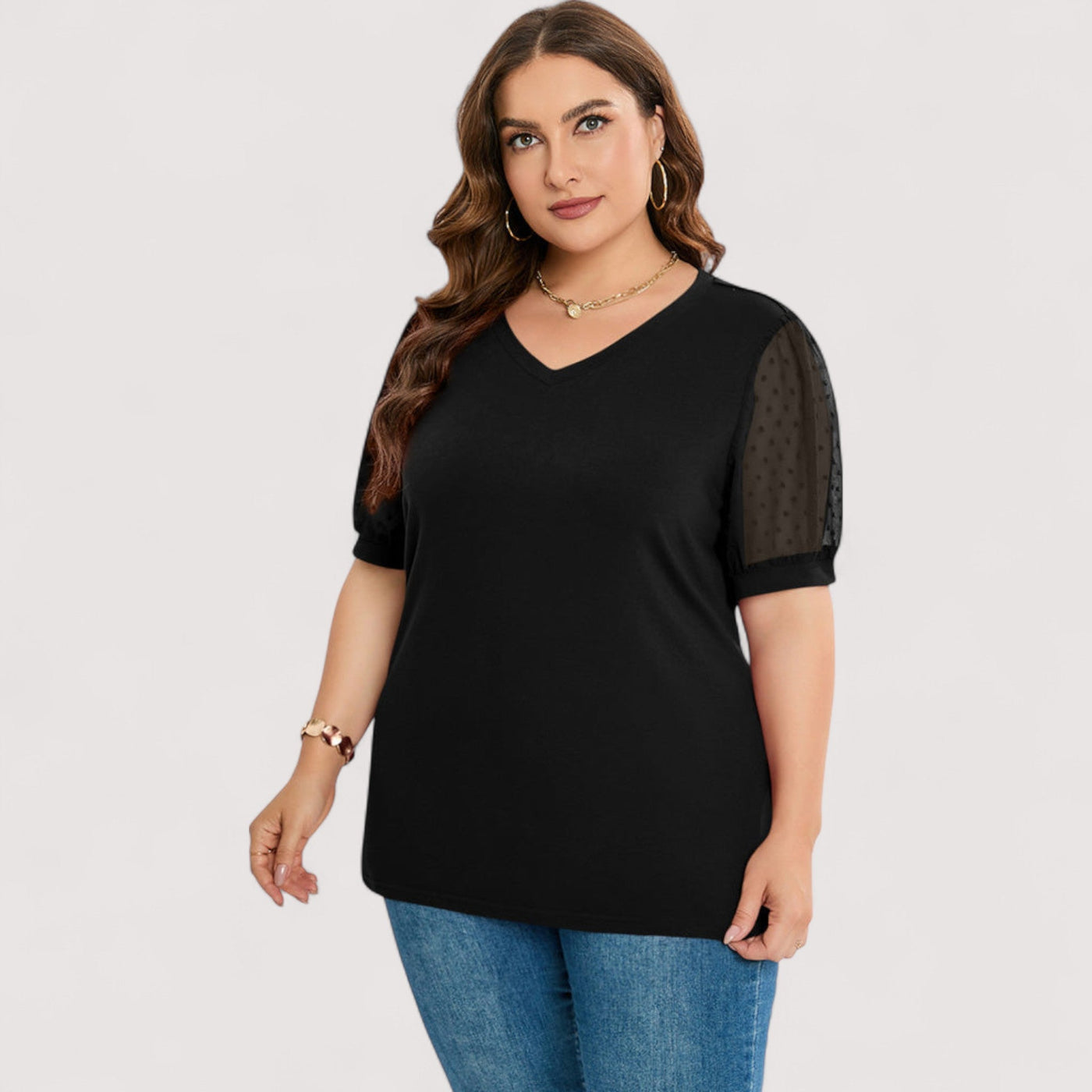 Ilse™ | Transparent V-Neck Top
