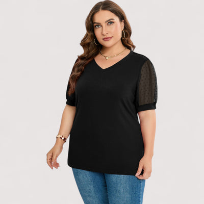 Ilse™ | Transparent V-Neck Top