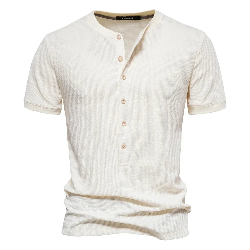 Kenneth™ | Cotton T-Shirt with Buttons