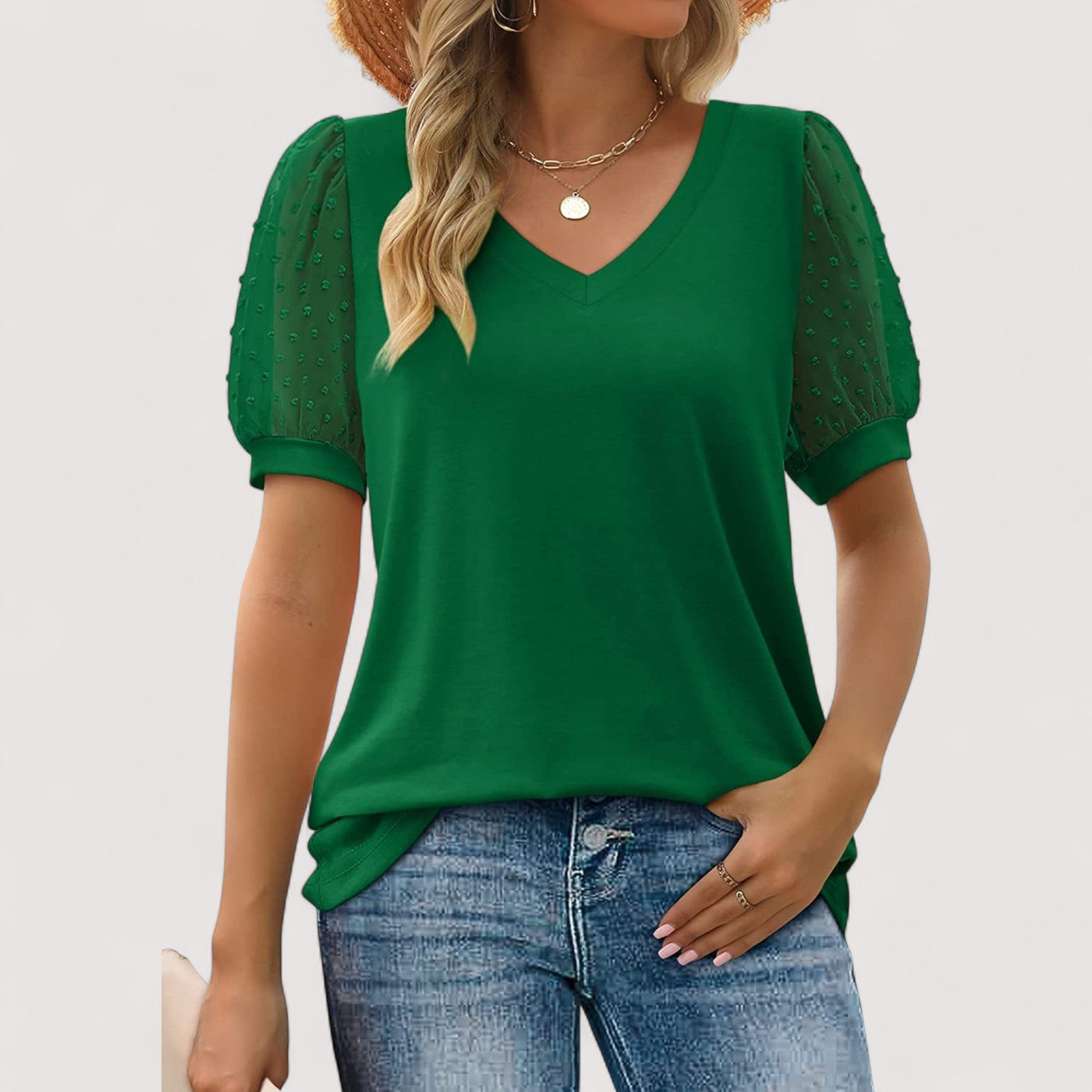 Ilse™ | Transparent V-Neck Top