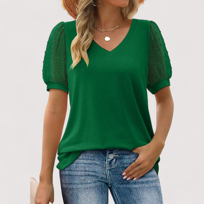 Ilse™ | Transparent V-Neck Top