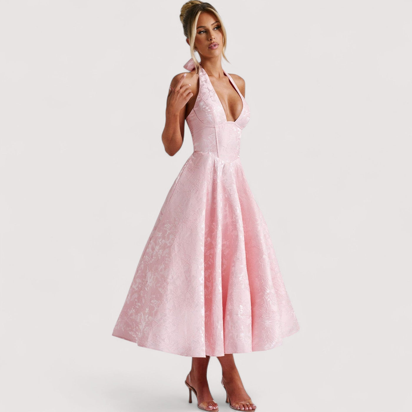 Amalie™ | Halterneck Midi Dress
