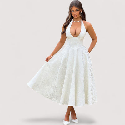 Amalie™ | Halterneck Midi Dress