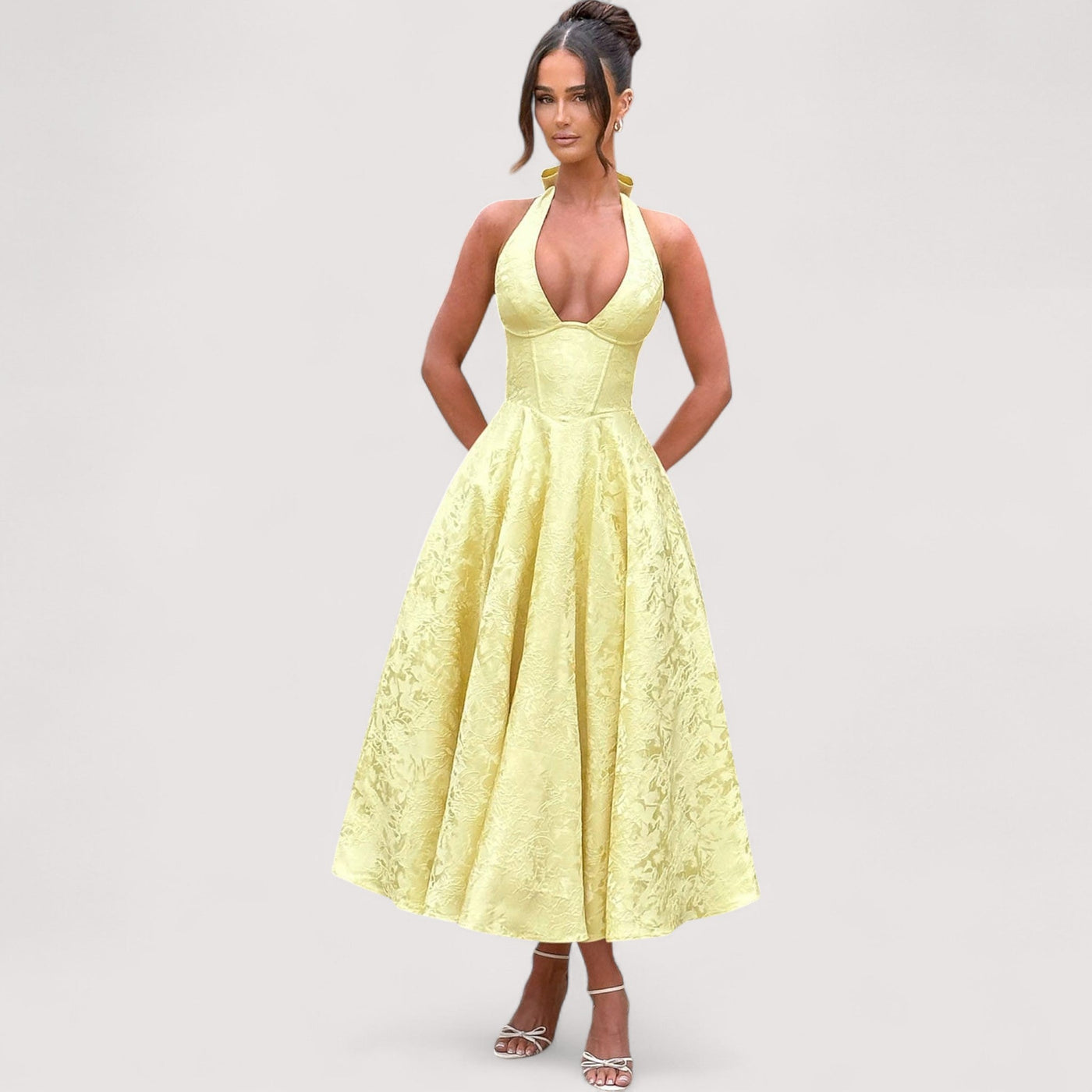 Amalie™ | Halterneck Midi Dress