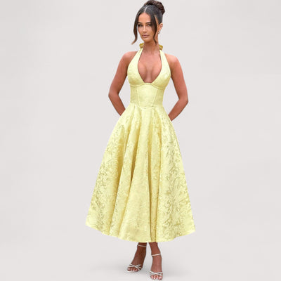 Amalie™ | Halterneck Midi Dress